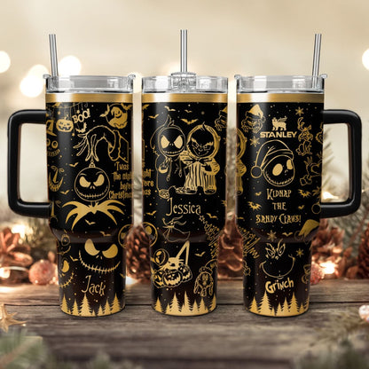 Couple Custom Grinch Nightmare 40oz Tumbler - 410TTHNTB031