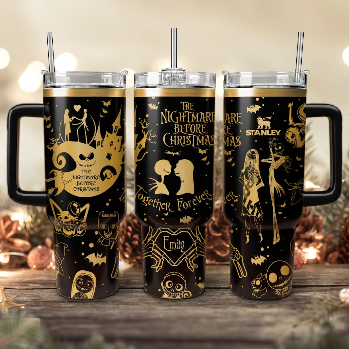 Couple Custom Nightmare 40oz Tumbler - 410TTHNTB036