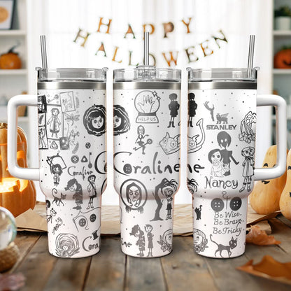 Custom Name Coraline Movies 40oz Tumbler - 409HLHNTB179