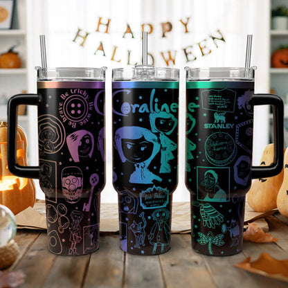 Coraline Movie 40oz Custom Tumbler - 410HLHNTB001