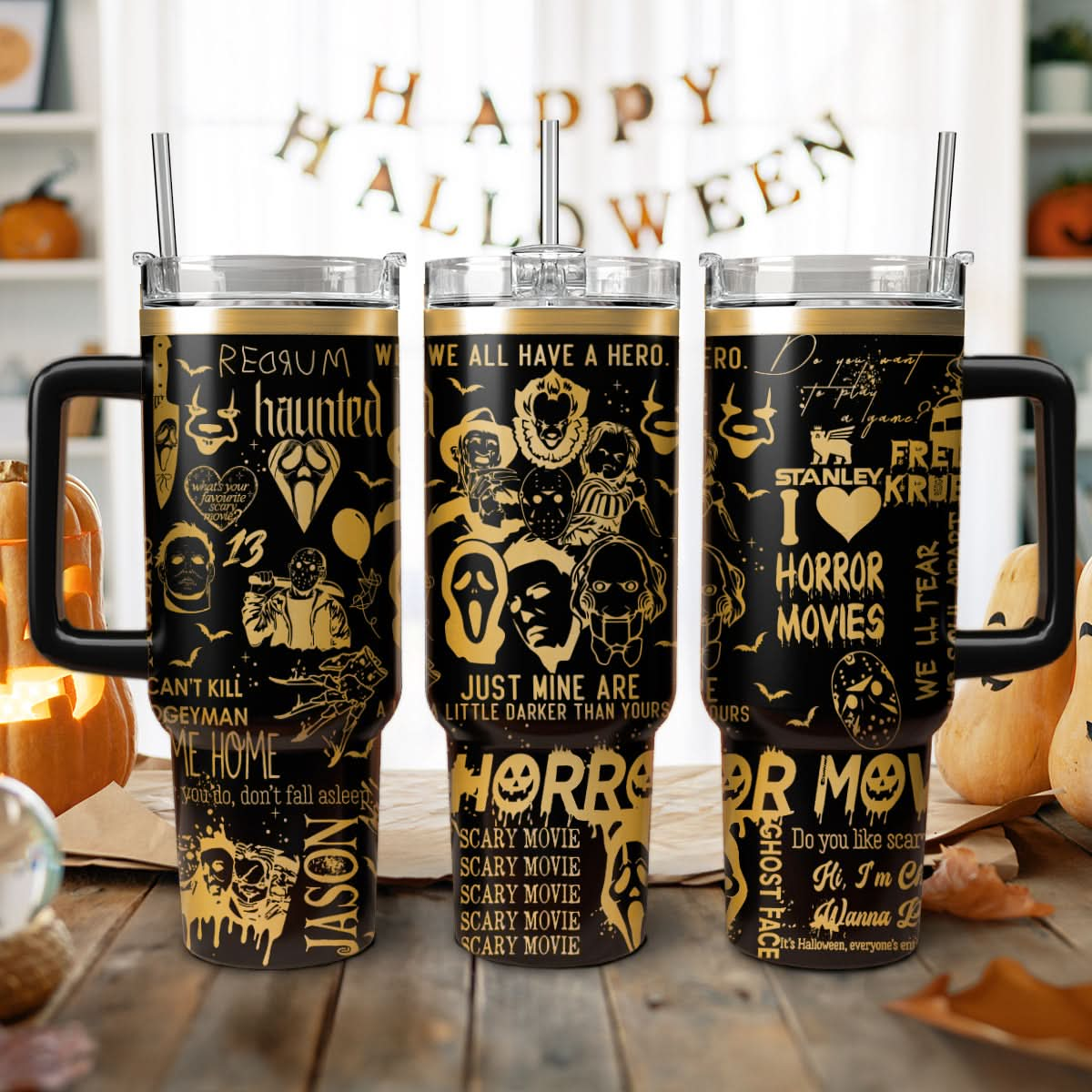 Horror Movies Characters 40oz Tumbler - 409HLHNTB143