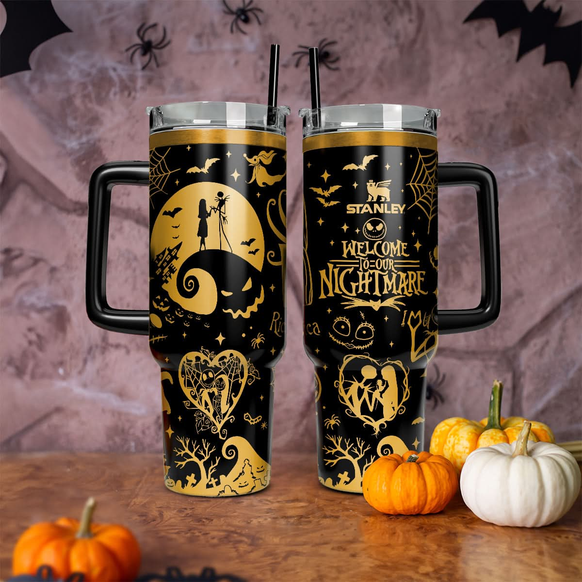 Couple Custom Disney Nightmare Before Christmas 40oz Tumbler - 410QAHNTB020