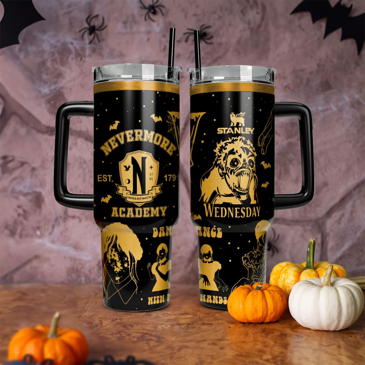 Wednesday Addams Nevermore Academy 40oz Tumbler - 409HLHNTB181