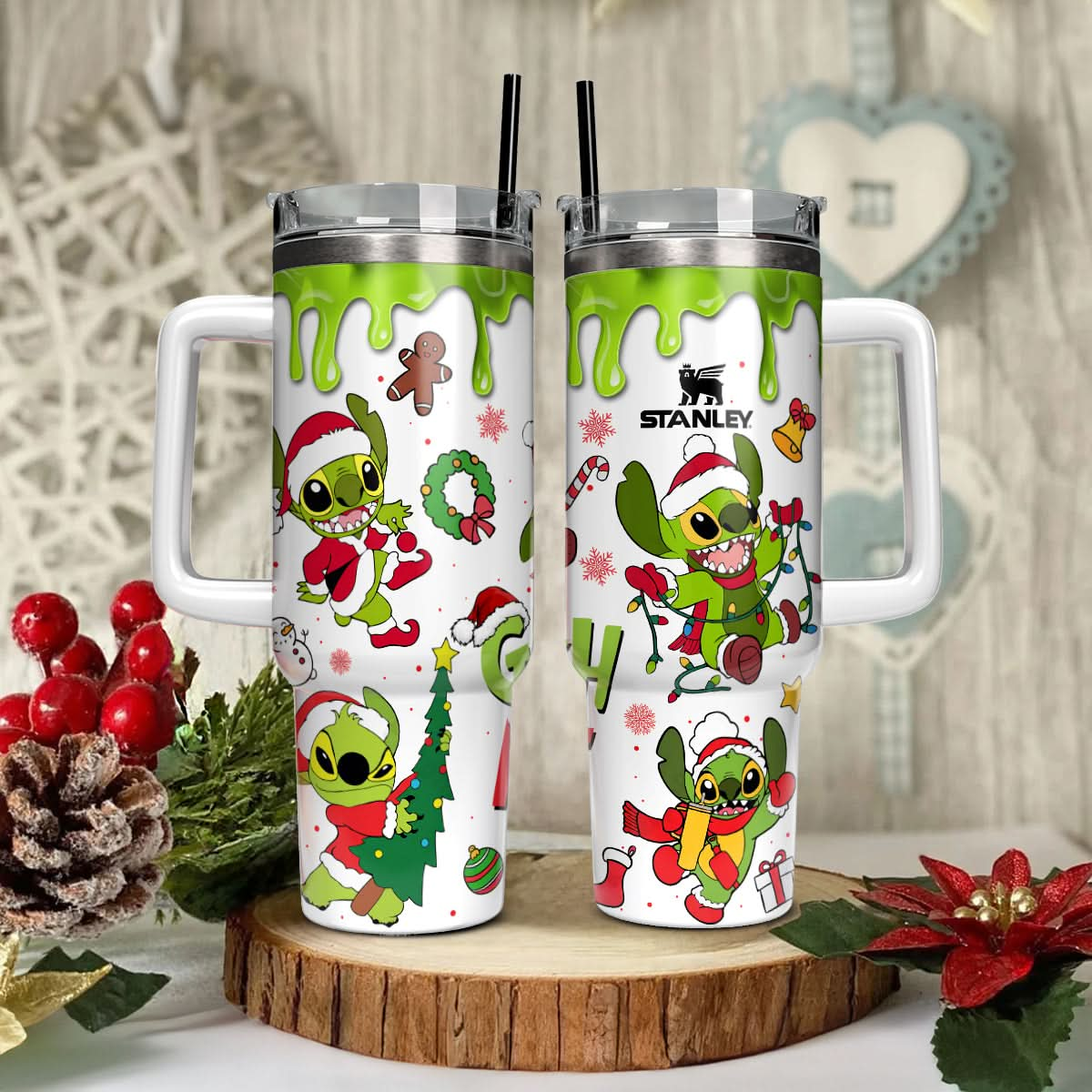 Stitch Grinch Movie 40oz Custom Tumbler - 410TTHNTB007