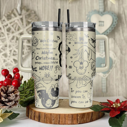 Custom Couple Grinch and Disney Mouse 40oz Tumbler - 410QAHNTB038