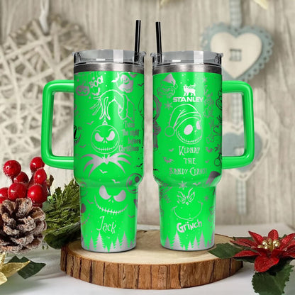 Couple Custom Grinch Nightmare 40oz Tumbler - 410TTHNTB031