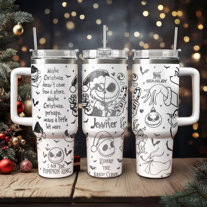 Couple Custom The Nightmare Before Christmas and Grinch Christmas 40oz Tumbler - 410QAHNTB017