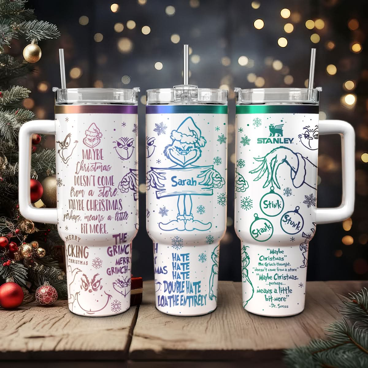 Custom Grinch 40oz Tumbler - 410QAHNTB009