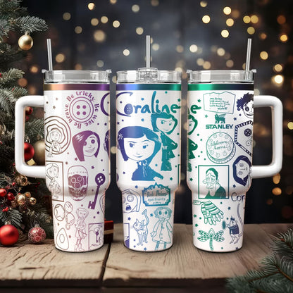 Coraline Movie 40oz Custom Tumbler - 410HLHNTB001