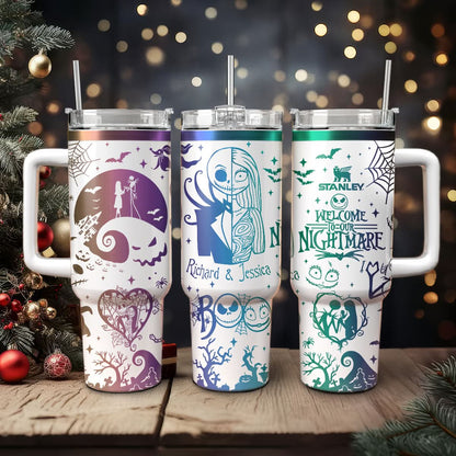 Couple Custom Disney Nightmare Before Christmas 40oz Tumbler - 410QAHNTB020