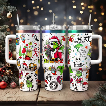 "I'm A Nightmare Grinch" Custom Grinch Nightmare 40oz Tumbler - 410TTHNTB030