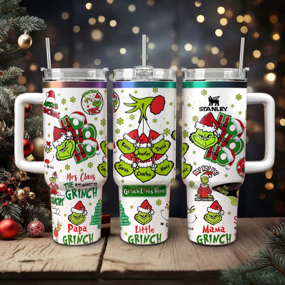 Custom Grinch Family, Gift For Grinch Fan 40oz Tumbler - 410TTHNTB019