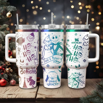 Couple Custom Grinch And Nightmare 40oz Tumbler - 410TTHNTB032