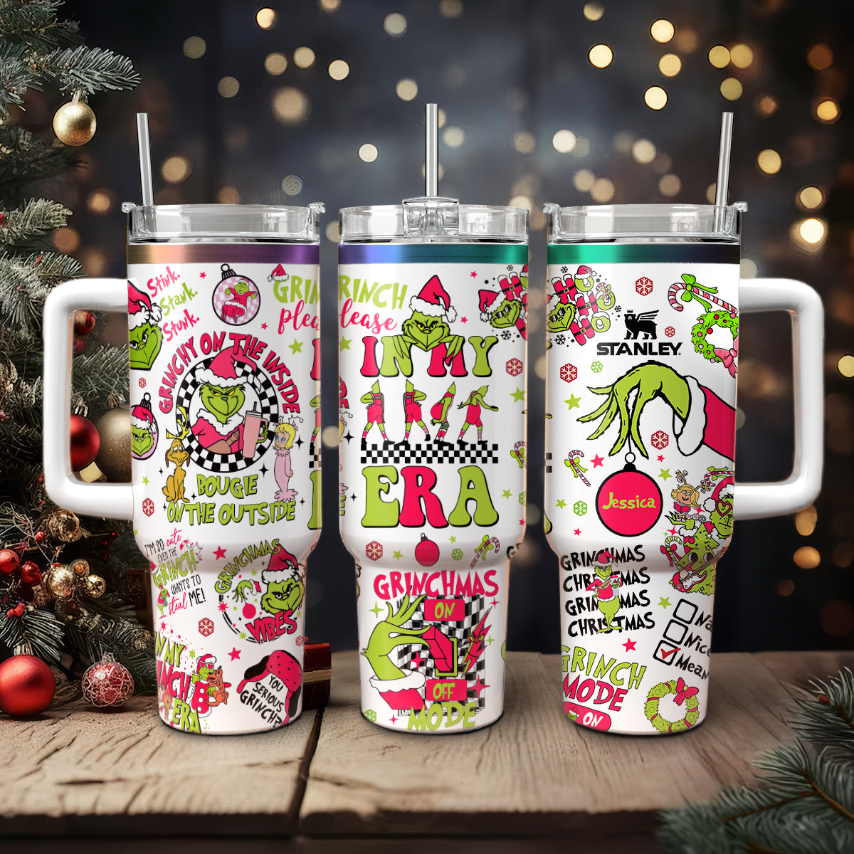 Custom Grinch 40oz Tumbler - 410QAHNTB023