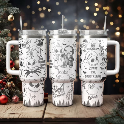 Couple Custom Grinch Nightmare 40oz Tumbler - 410TTHNTB031