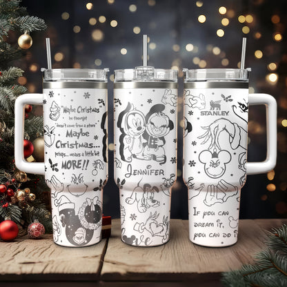 Custom Couple Grinch and Disney Mouse 40oz Tumbler - 410QAHNTB038