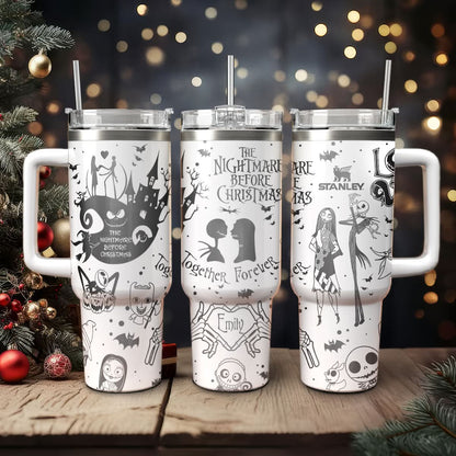 Couple Custom Nightmare 40oz Tumbler - 410TTHNTB036