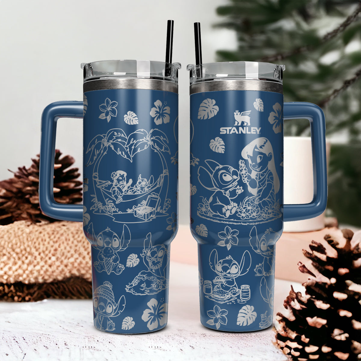 Custom Name Lilo and Stitch 40oz Tumbler - 412HLHNTB006