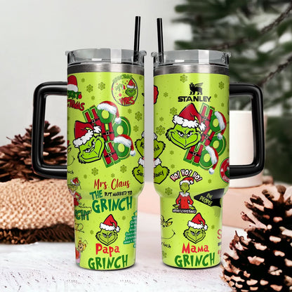 Custom Grinch Family, Gift For Grinch Fan 40oz Tumbler - 410TTHNTB019