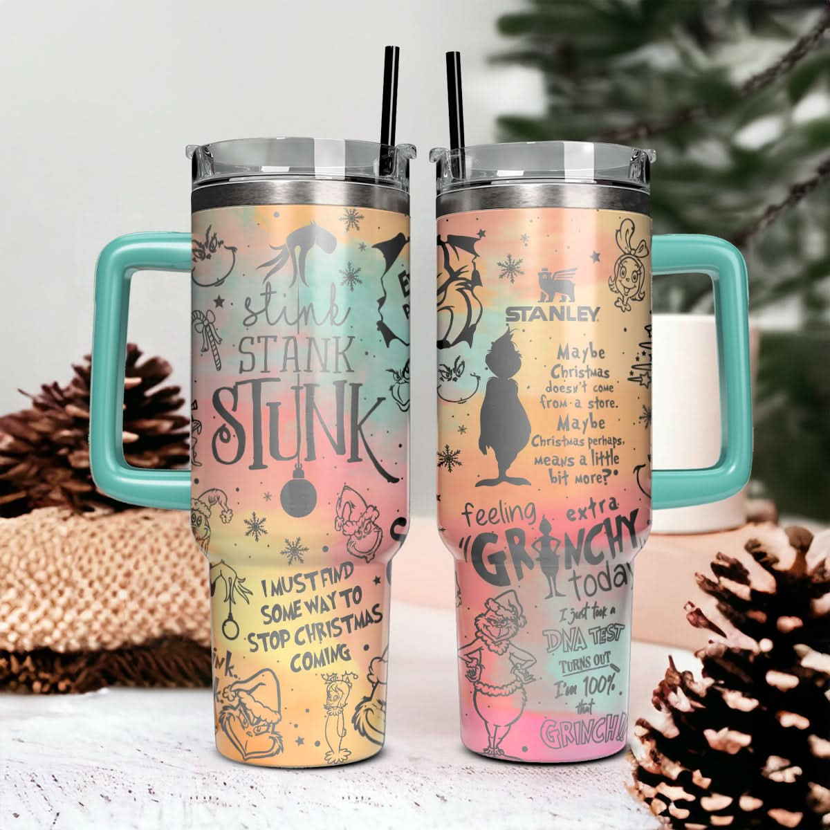 Custom Grinch Character 40oz Tumbler - 410QAHNTB022