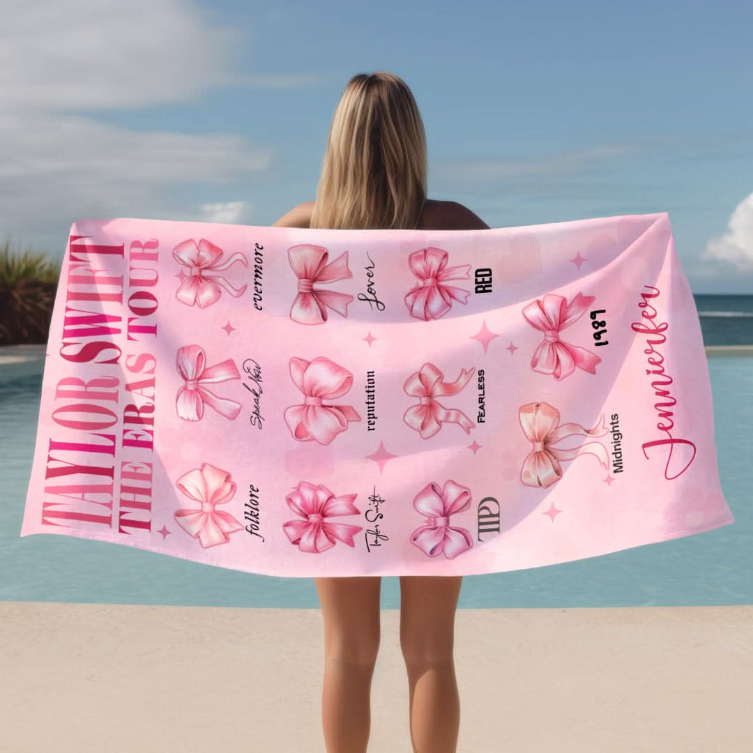 Coquette Pink Swift Gift For Fans Beach Towel- 407TTTLBT151