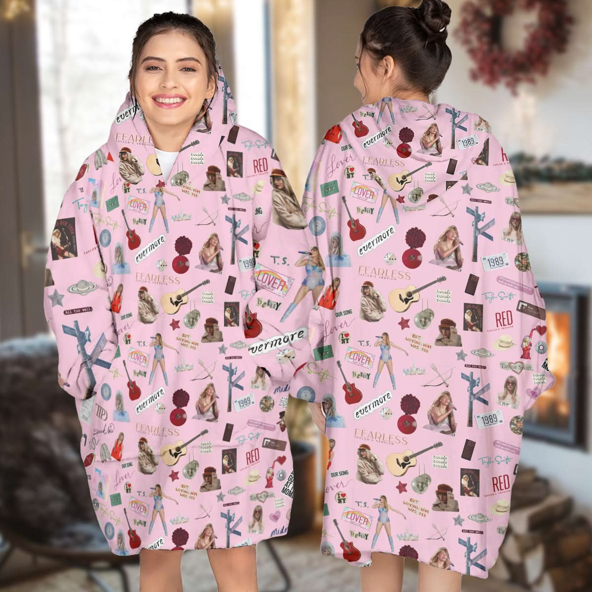 Taylor Swift All Albums Blanket Hoodie - 408HLHNBH089