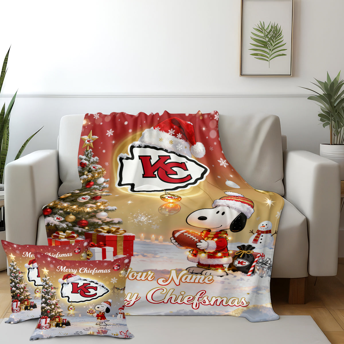 KCC x SNP | Premium Christmas Fleece Blanket & Throw Pillow