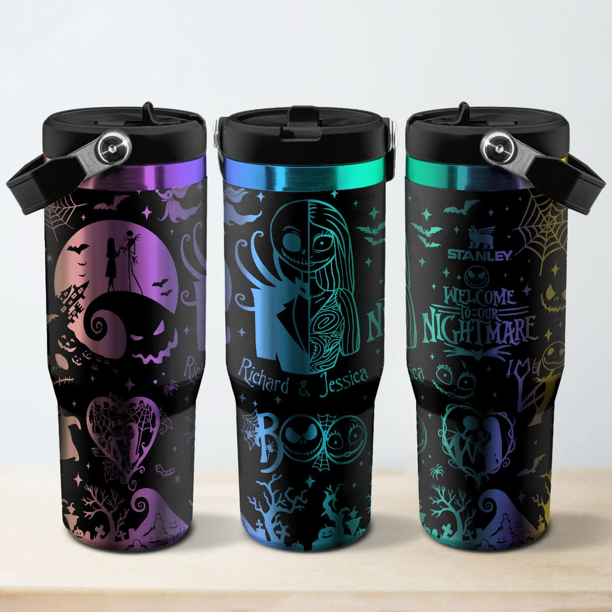 Couple Custom Disney Nightmare Before Christmas IceFlow 40oz Tumbler - 410QAHNTB020