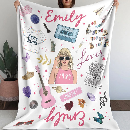 Custom Name Swiftie - 11 Albums Taylor Swift Blanket 407HLHNBL043