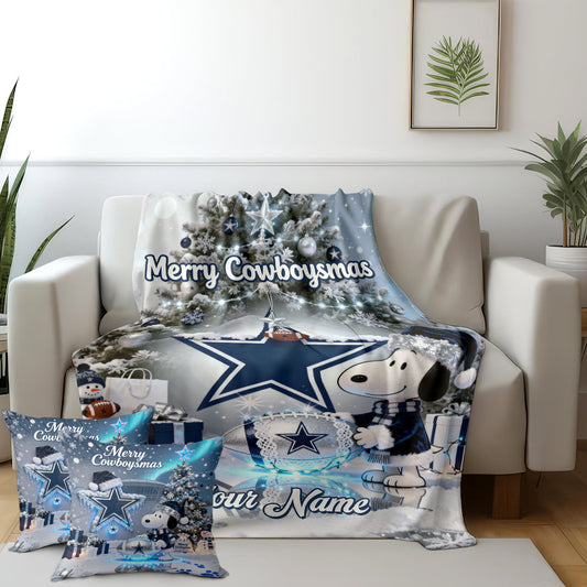 DAL x SNP | Premium Christmas Fleece Blanket & Throw Pillow
