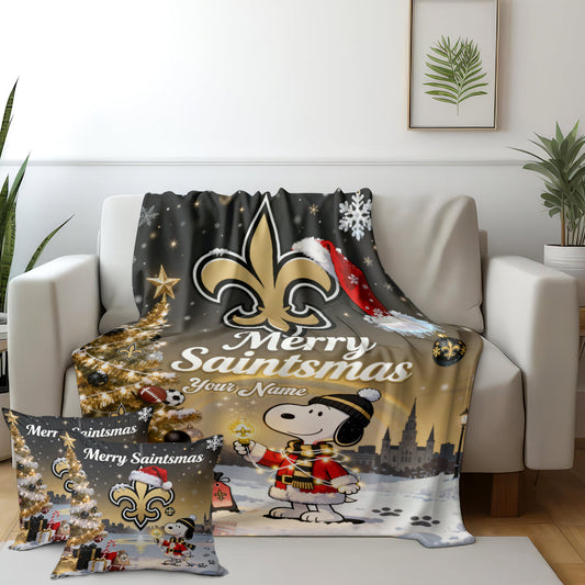 NO x SNP | Premium Christmas Fleece Blanket & Throw Pillow