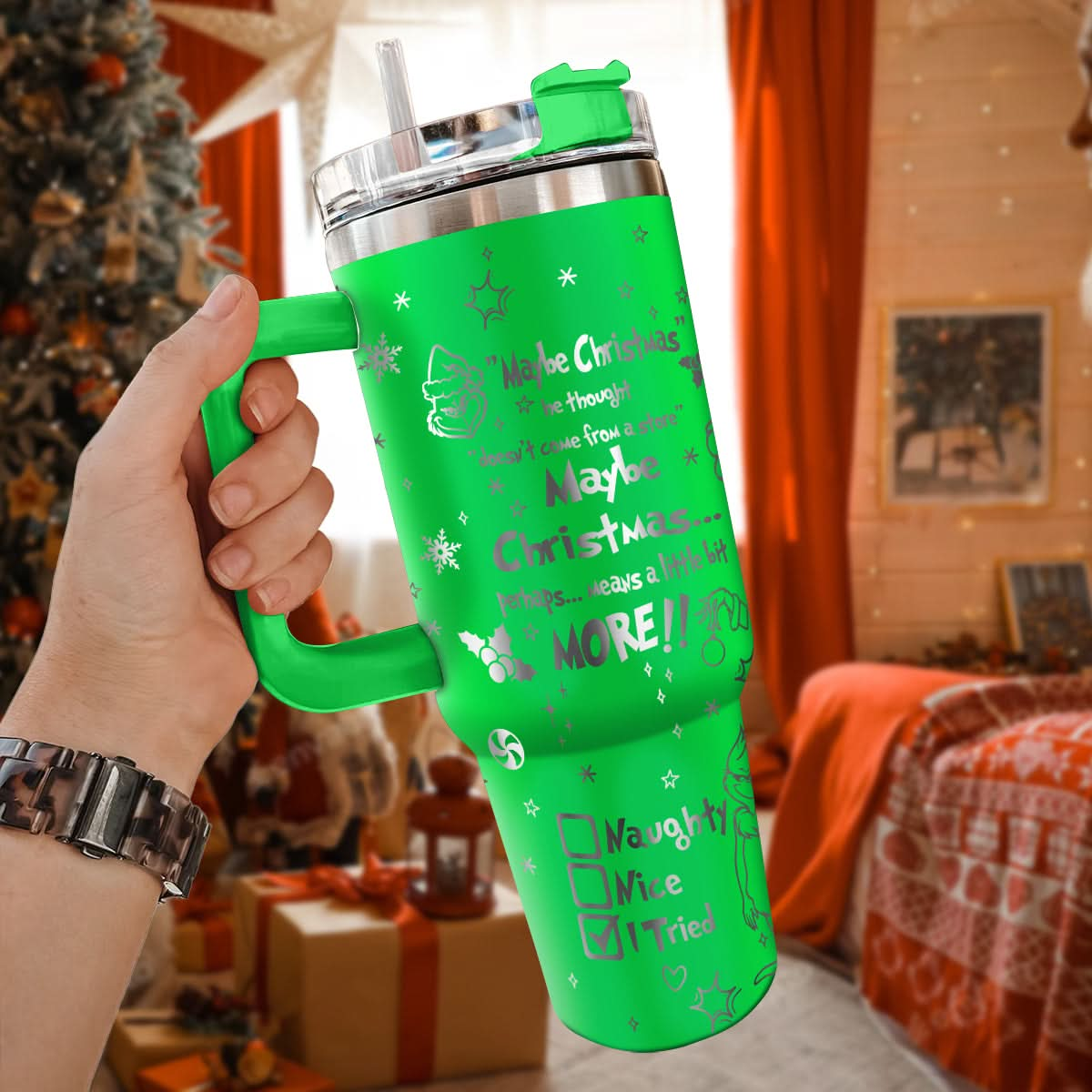 Custom Grinch Movie 40oz Tumbler - 410QAHNTB004