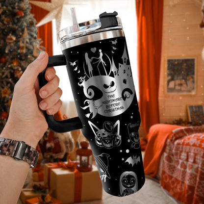 Couple Custom Nightmare 40oz Tumbler - 410TTHNTB036