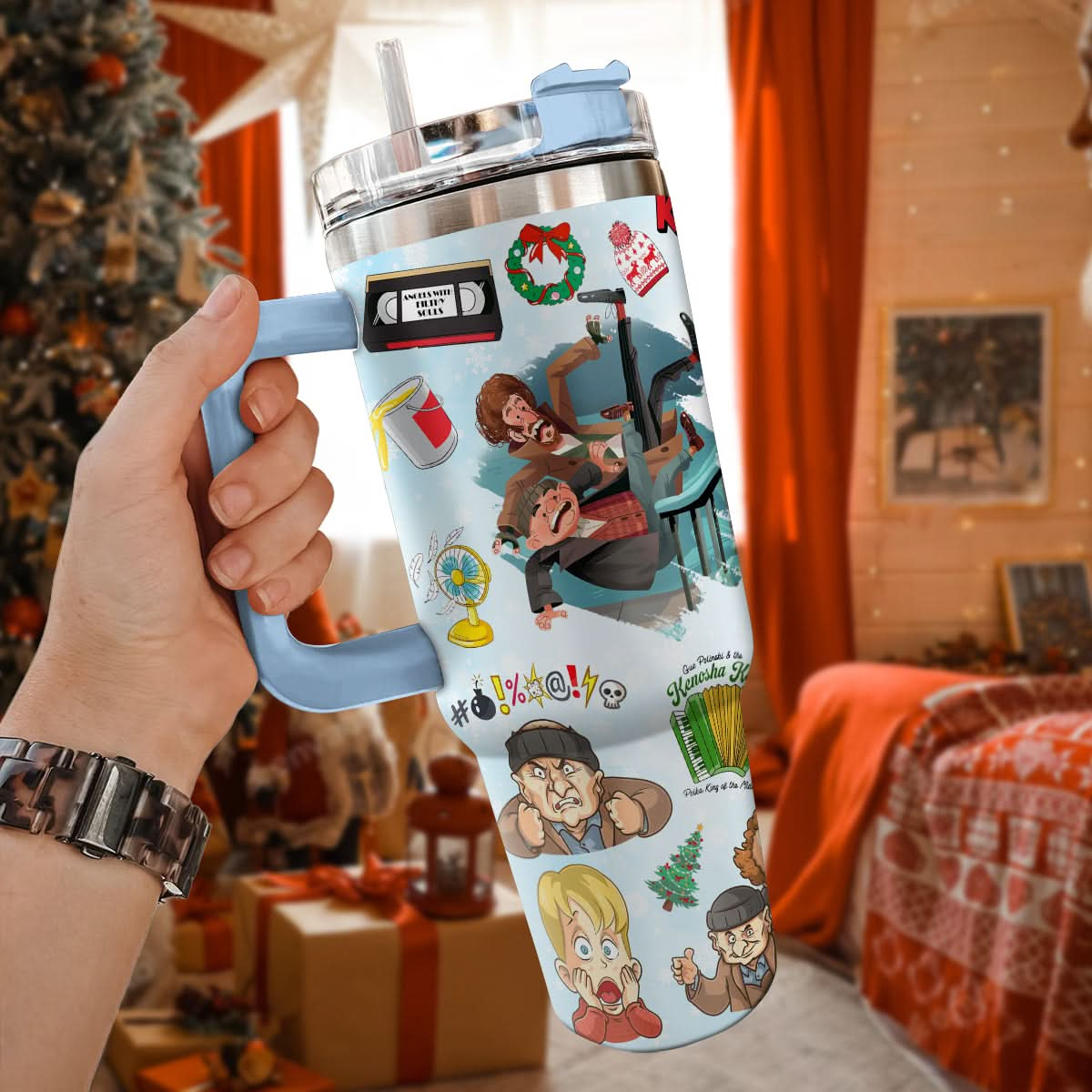 Home Alone Movie, Kevin Character, Christmas Favorite Character 40oz Tumbler - 410TTHNTB028