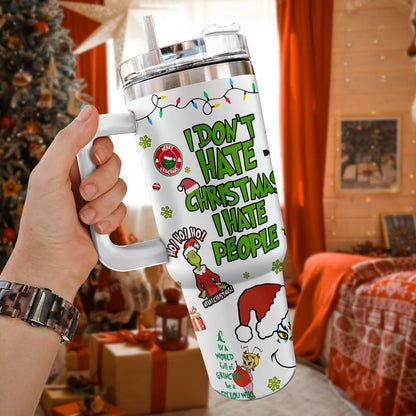 Grinch Movie, Grinch Hates People 40oz Tumbler - 410TTHNTB023