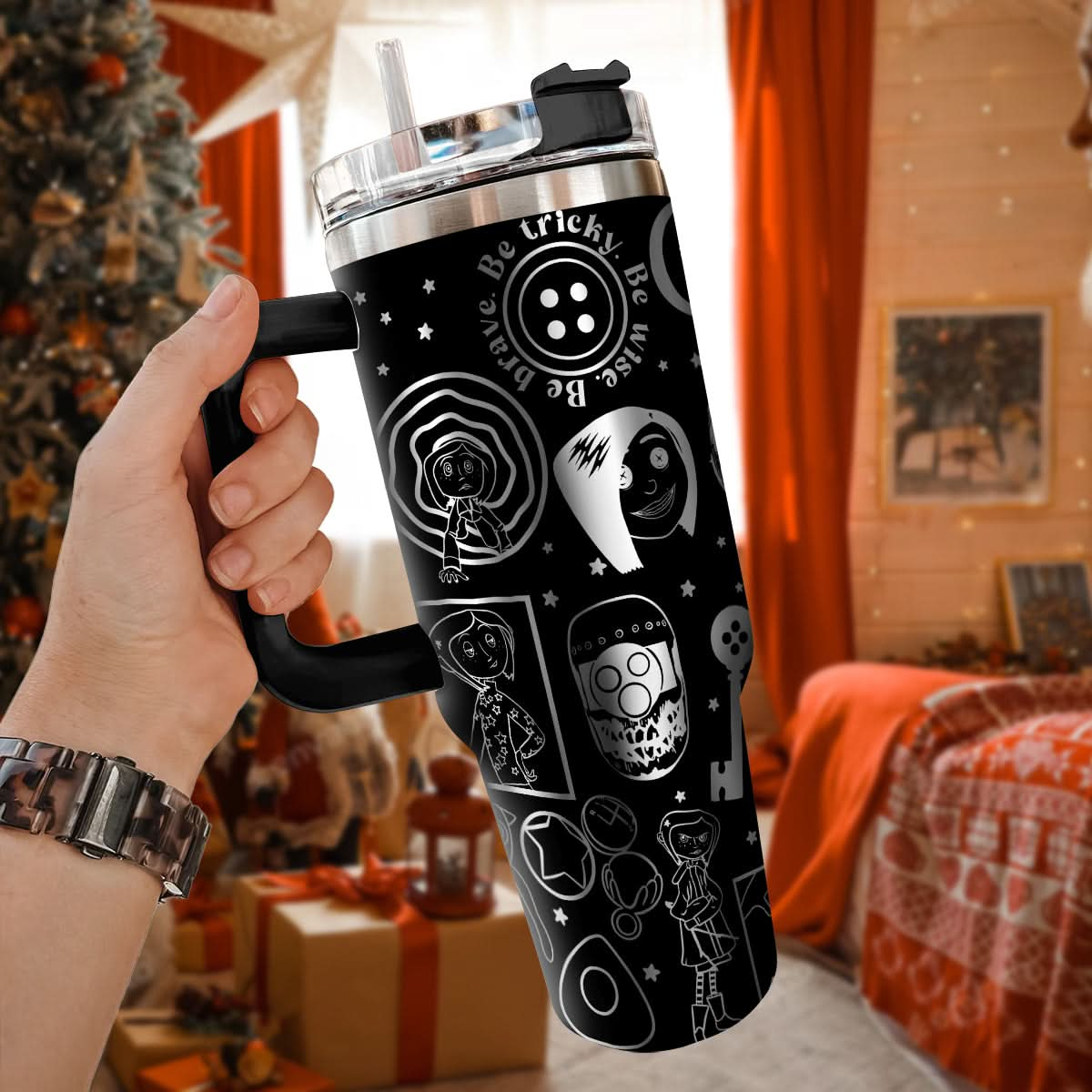 Coraline Movie 40oz Custom Tumbler - 410HLHNTB001