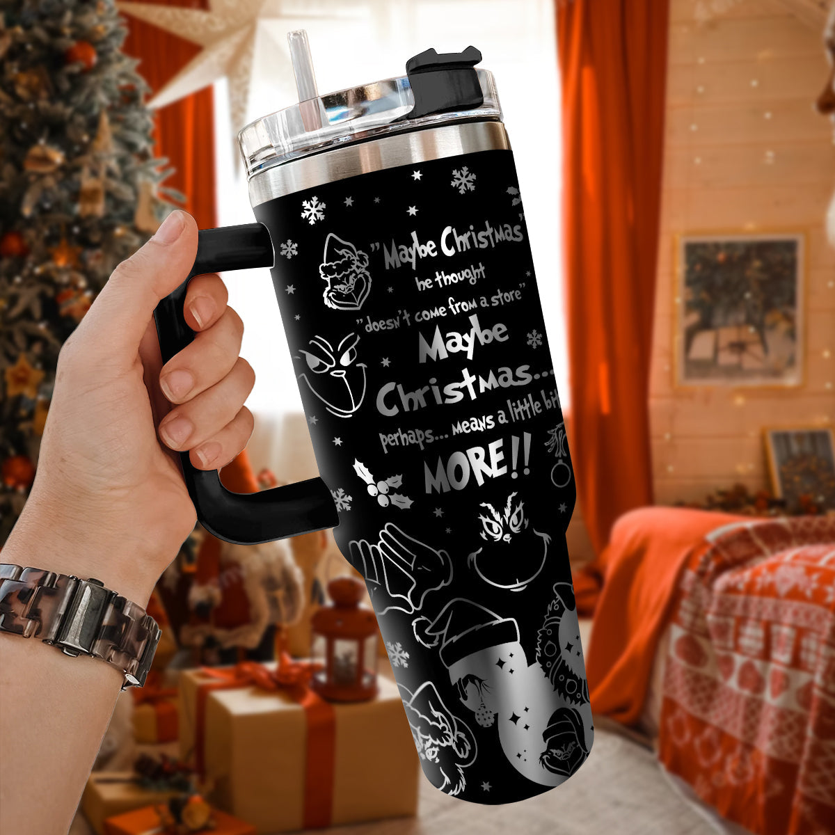 Custom Couple Grinch and Disney Mouse 40oz Tumbler - 410QAHNTB038