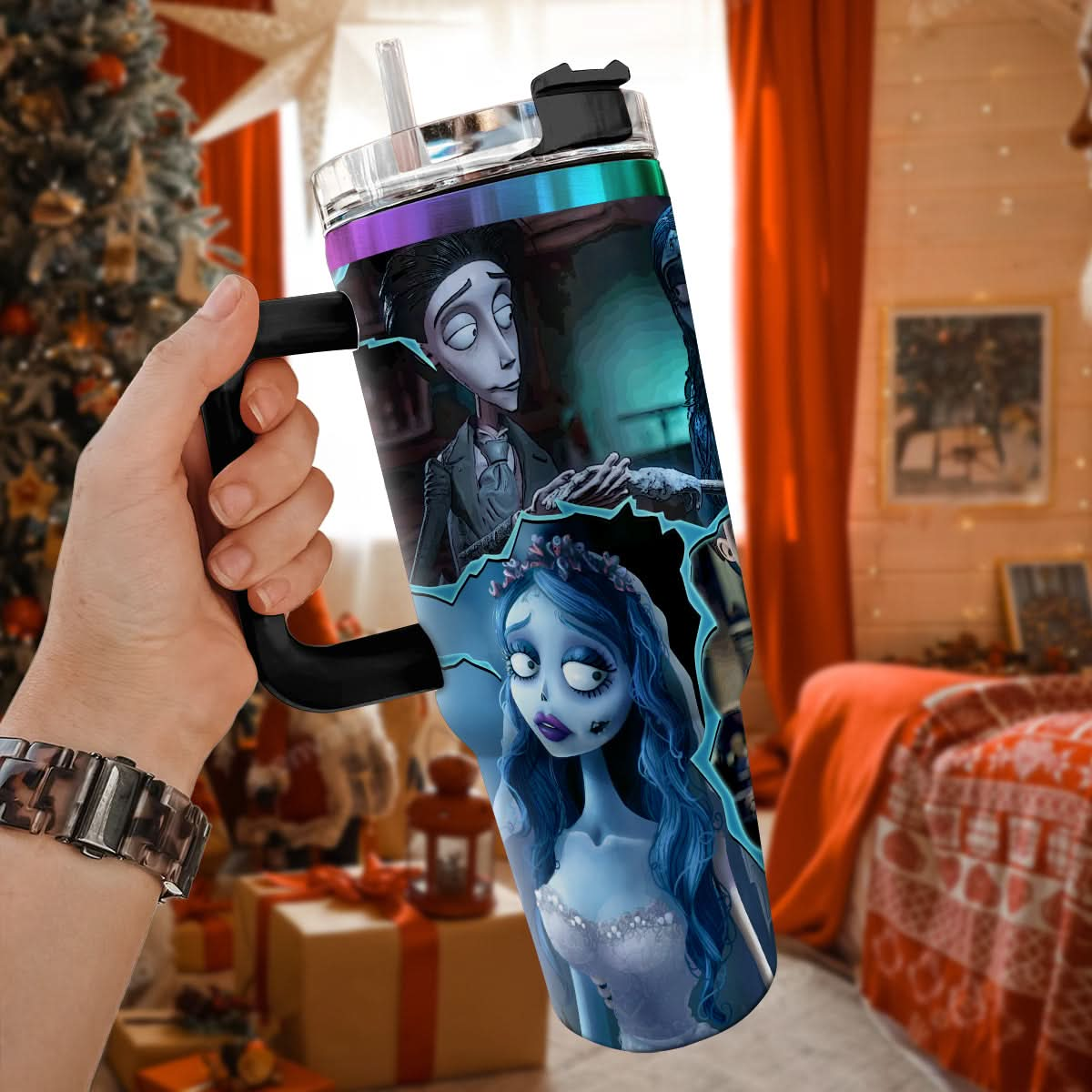 Custom Corpse Bride 40oz Tumbler - 409HLHNTB167