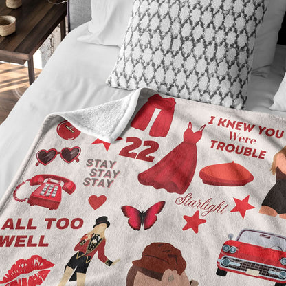 Taylor Swift Red Album Blanket - 407HLHNBL075