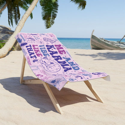 Me And Karma Vibe Swiftie Inspired Beach Towel- 406TTHNBT137