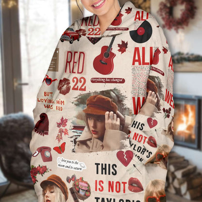 Taylor Swift RED Blanket Hoodie - 408HLHNBH108