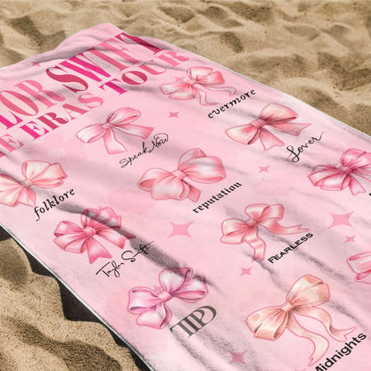 Coquette Pink Swift Gift For Fans Beach Towel- 407TTTLBT151