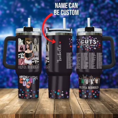 Personalized 40oz Olivia Rodrigo Custom Tumbler TLA61 - Guts World Tour 2024