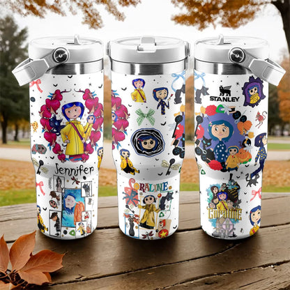 Custom Name Coraline Movie IceFlow 40oz Tumbler - 409HLHNTB183