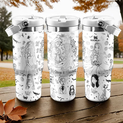 Custom Corpse Bride IceFlow 40oz Tumbler - 409VTHNTB054