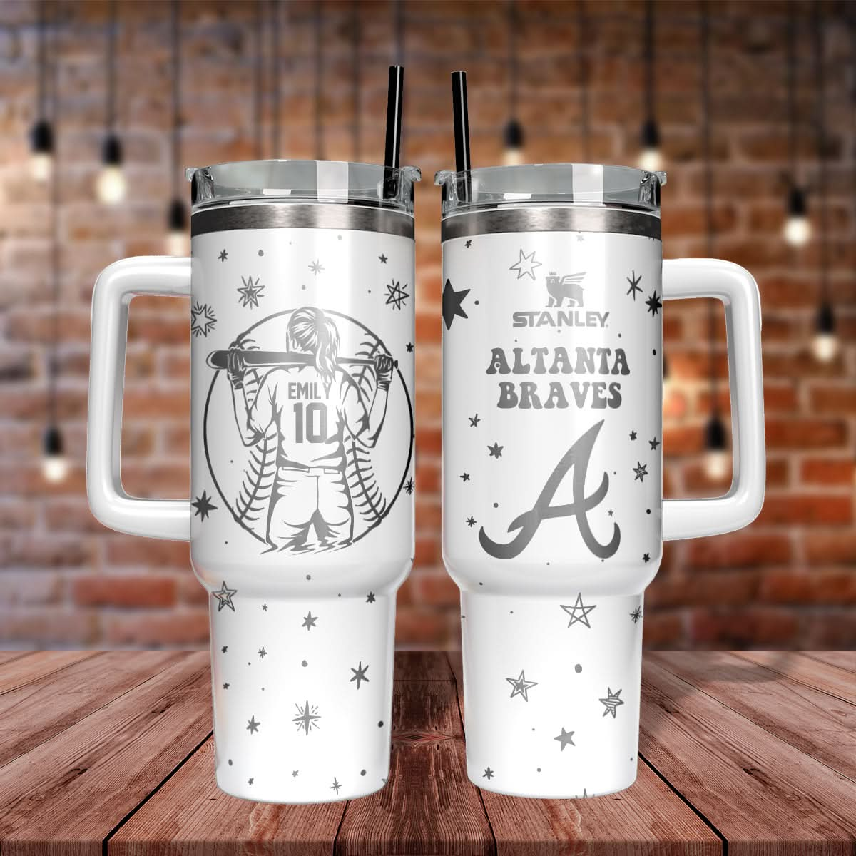 Custom Baseball Team Engraved 40oz Tumbler