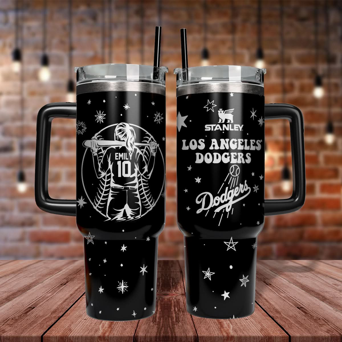 Custom Baseball Team Engraved 40oz Tumbler