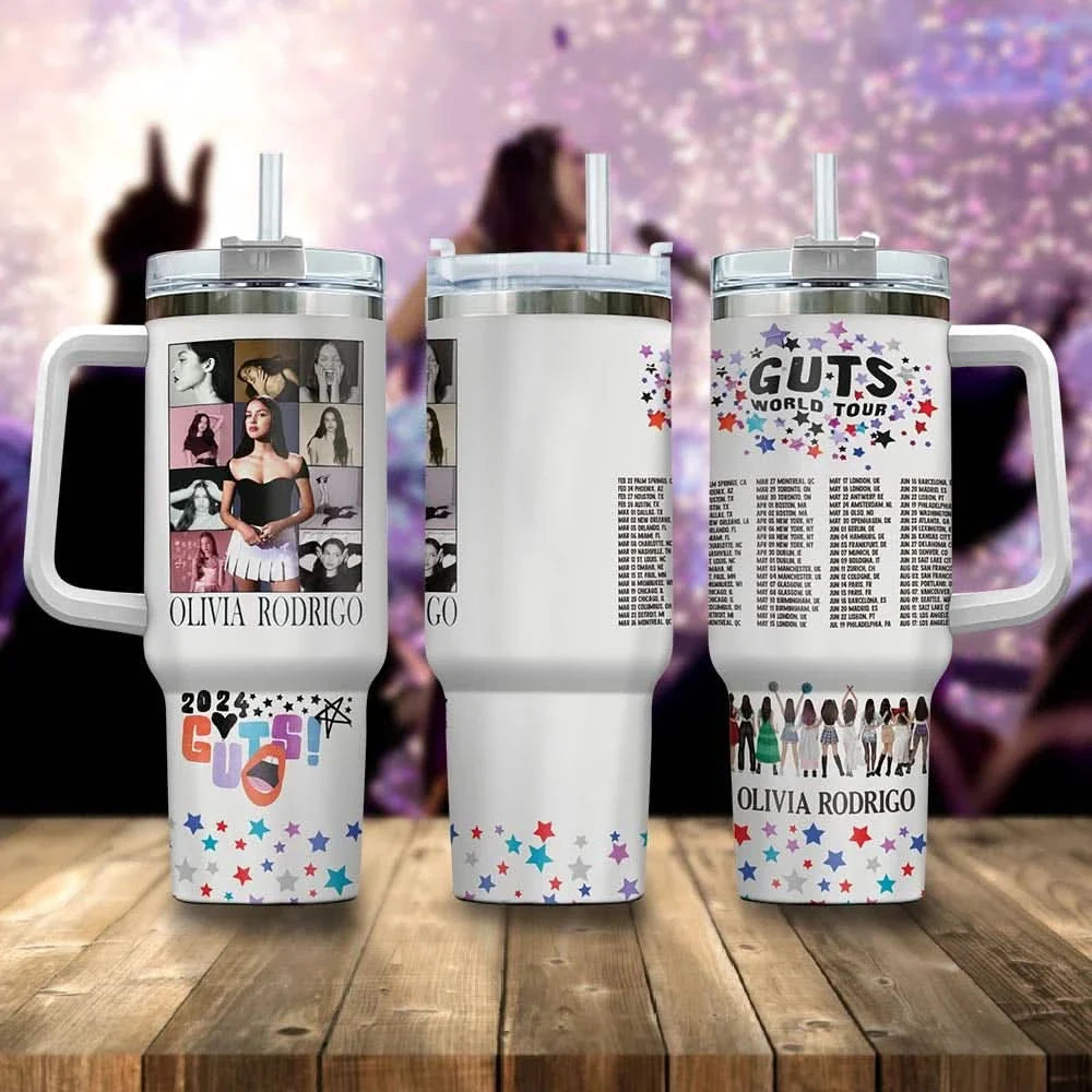 Personalized 40oz Olivia Rodrigo Custom Tumbler TLA61 - Guts World Tour 2024