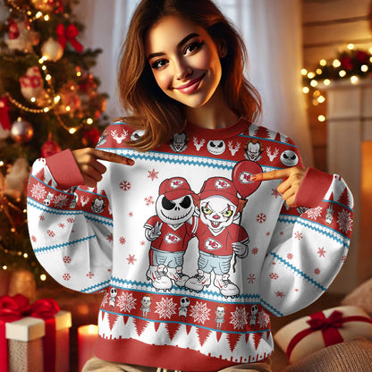 A Best Gift For Fan, Custom Football Teams Ugly Sweater _ 411MCHNUS024