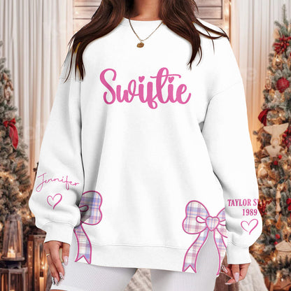 Custom Swiftie Embroidered Side Bow Sweater/ Hoodie - 410TTHNSB001